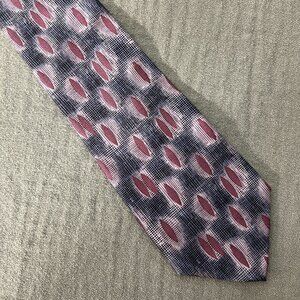 Stafford Black and Maroon Abstract Pattern Classic Size Tie